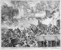 Vienna Print Cycle Explosion of a Mine and Countermine Raid on the Turks - Romeyn de Hooghe