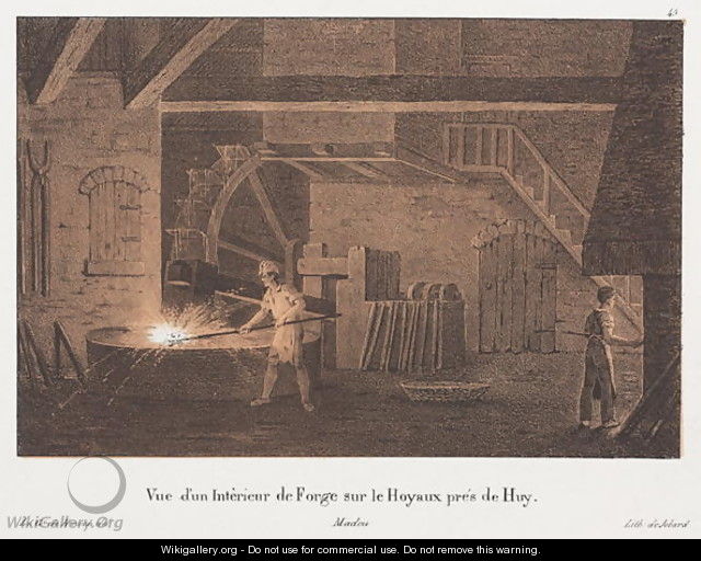 Interior of a Forge near Huy Belgium - (after) Howen, Anton de