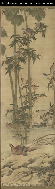 Birds and Flowers Qing Dynasty Kangxi Period 10 - Wu Huan