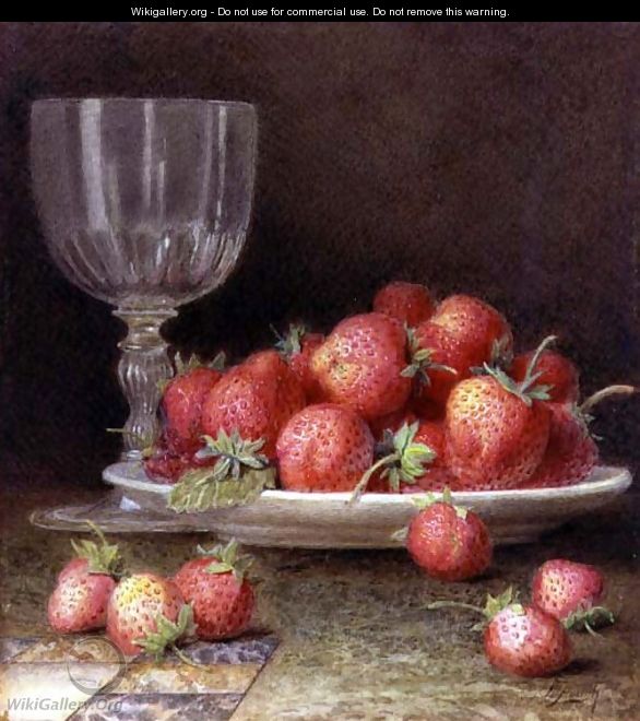 Strawberries and a Glass - William B. Hough