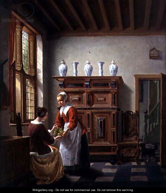 Maid Serving Fruit - Hubertus van Hove