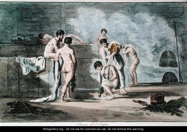 Russian Men in a Sauna - Armand Gustave Houbigant