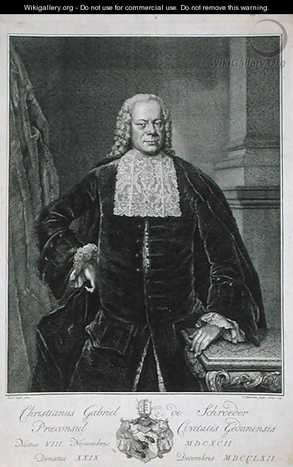 Christian Gabriel Schroder - Jacobus Houbraken