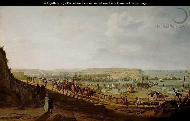 Napoleon I 1769-1821 Visiting the Camp at Boulogne - Jean-Francois Hue