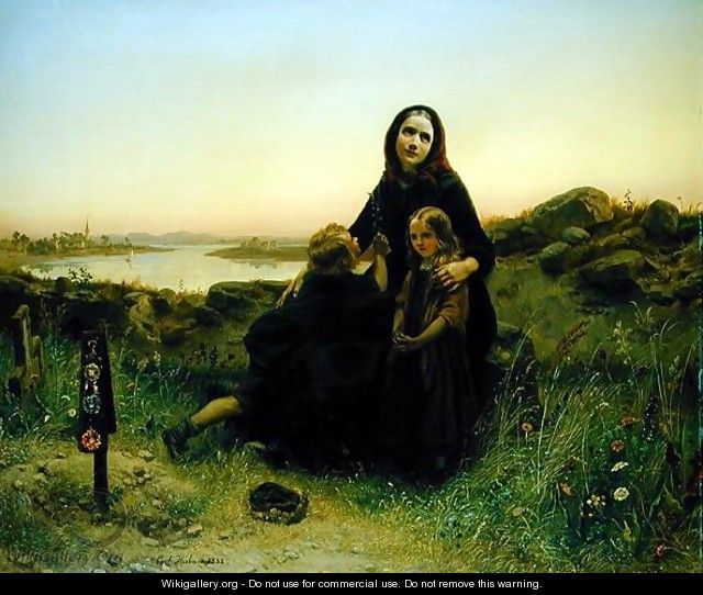 The Mourning Widow - Carl Wilhelm Huebner