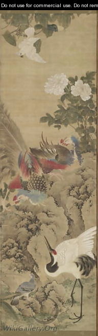 Birds and Flowers Qing Dynasty Kangxi Period 3 - Wu Huan