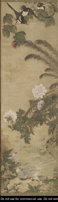 Birds and Flowers Qing Dynasty Kangxi Period 2 - Wu Huan