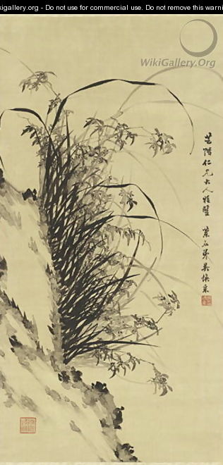 Orchids Qing Dynasty - Wu Huancai