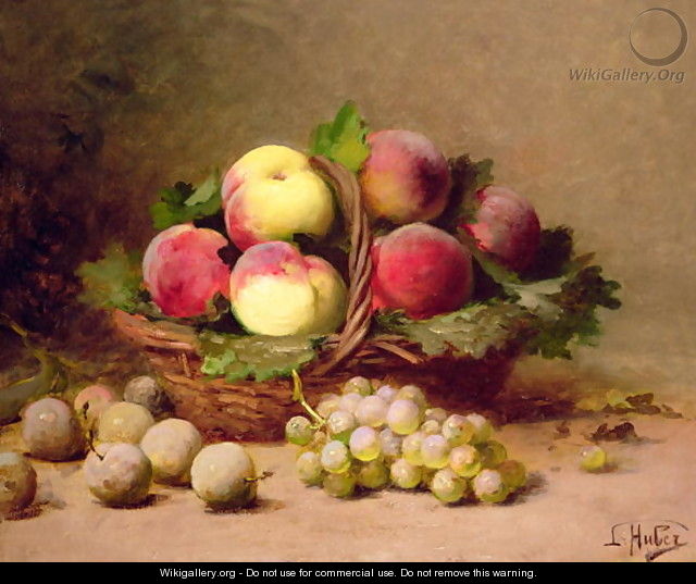 Still life of fruit - Leon Charles Huber