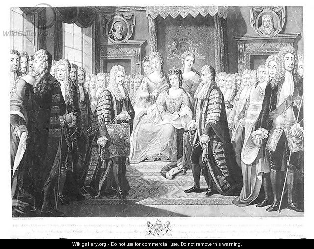 The Articles of the Union Presented by the Commissioners to Queen Anne - (after) Huck, Johann Gerhard