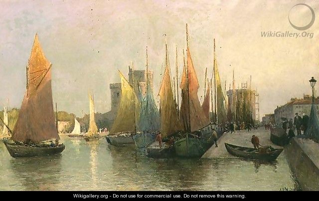Harbour scene - Jacques Huillier