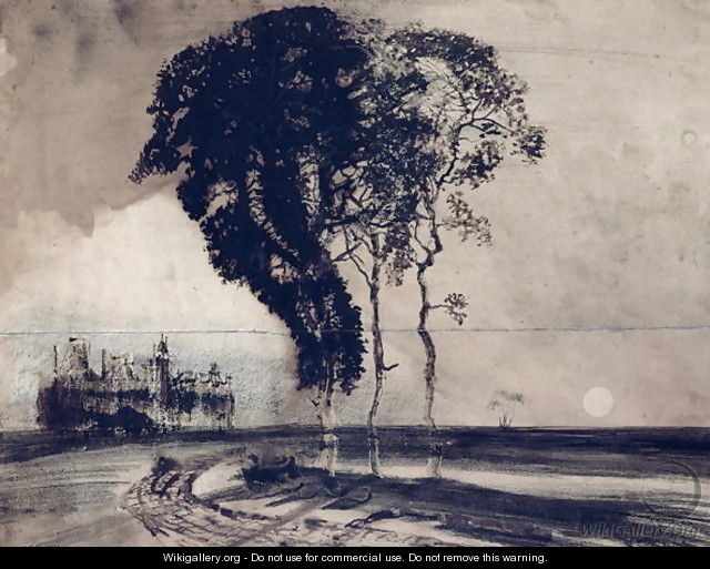 Landscape with Three Trees - Victor Hugo