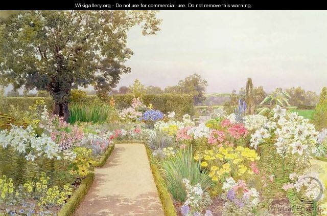 The Lily Border at Great Tangley Manor Surrey - Thomas H. Hunn