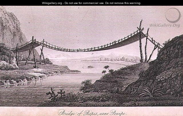 Bridge of Ropes near Penipe - (after) Humboldt, Friedrich Alexander, Baron von