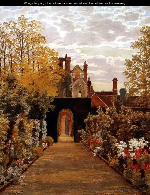 October Morning in the Gardens Loseley Surrey - Thomas H. Hunn