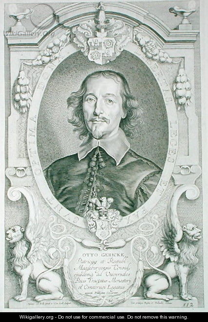 Otto von Guericke 1602-86 - (after) Hulle, Anselmus van