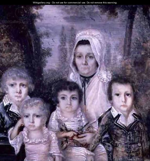 Wife of Charles Collot and Four of her Children - Lafrance