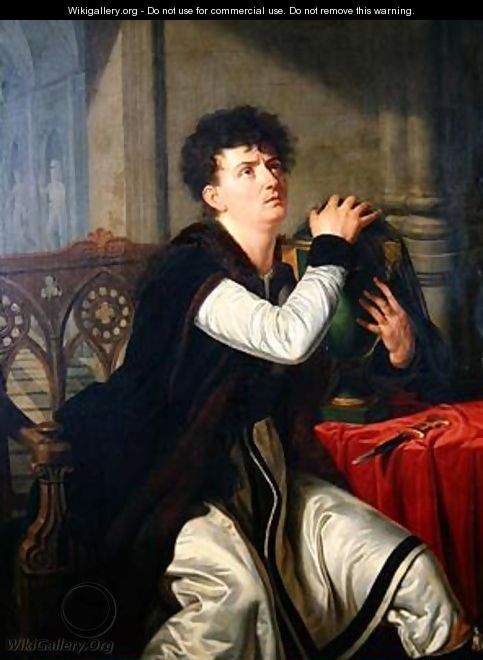 Portrait of Francois Joseph Talma 1763-1826 as Hamlet - Anthelme Francois Lagrenee