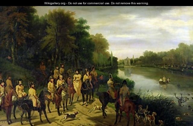 The Hunt at the Ponds - Adolphe Ladurner