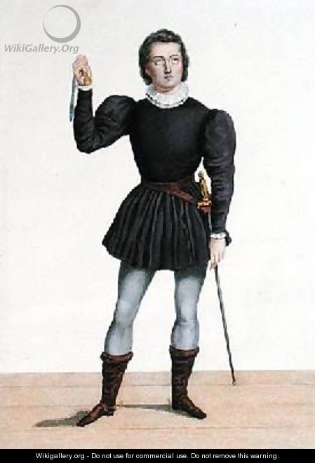 Frederick Lemaitre 1800-76 as Edgard in La Fiancee de Lammermoor - (after) Lacauchie, Alexandre