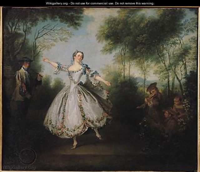 Marie Anne Cuppi 1710-70 known as La Camargo dancing - Nicolas Lancret