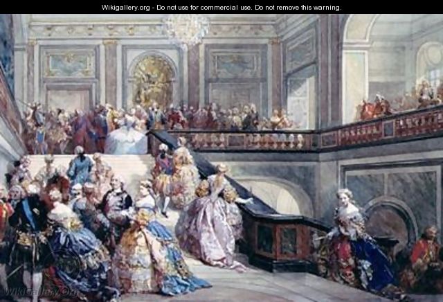 Fete at the Chateau de Versailles on the occasion of the Marriage of the Dauphin in 1745 - Eugene Louis Lami