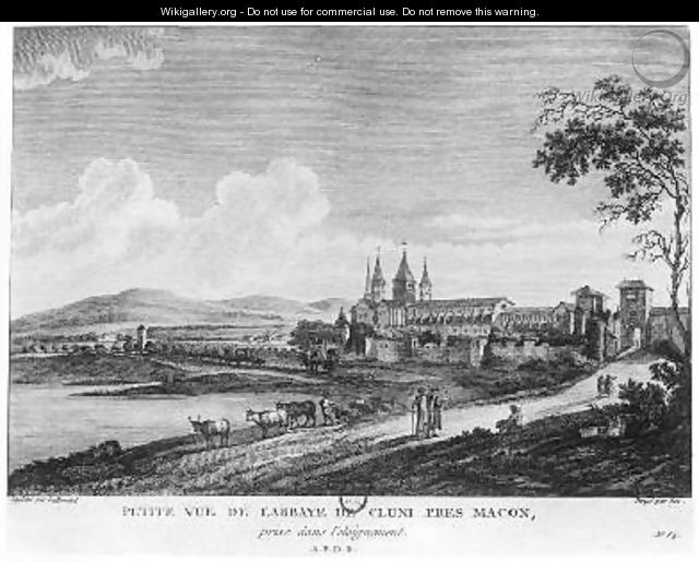 View of Cluny Abbey 2 - Jean-Baptiste Lallemand