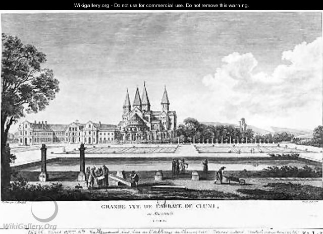View of Cluny Abbey - Jean-Baptiste Lallemand