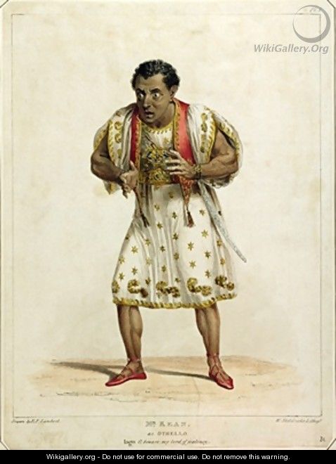 Portrait of Mr Edmund Kean 1787-1833 as Othello - (after) Lambert, E.F.