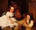Two Children and a Pony - (after) Landseer, Sir Edwin