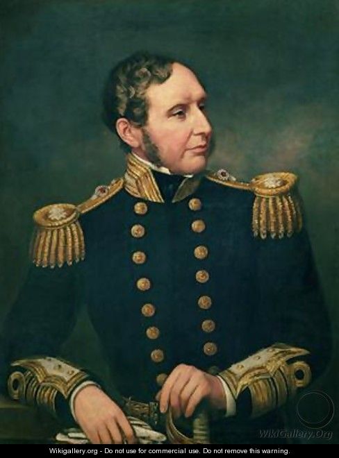 Vice Admiral Robert Fitzroy 1805-65 Admiral Fitzroy led the expedition to South America 1834-36 with Charles Darwin - Samuel Lane