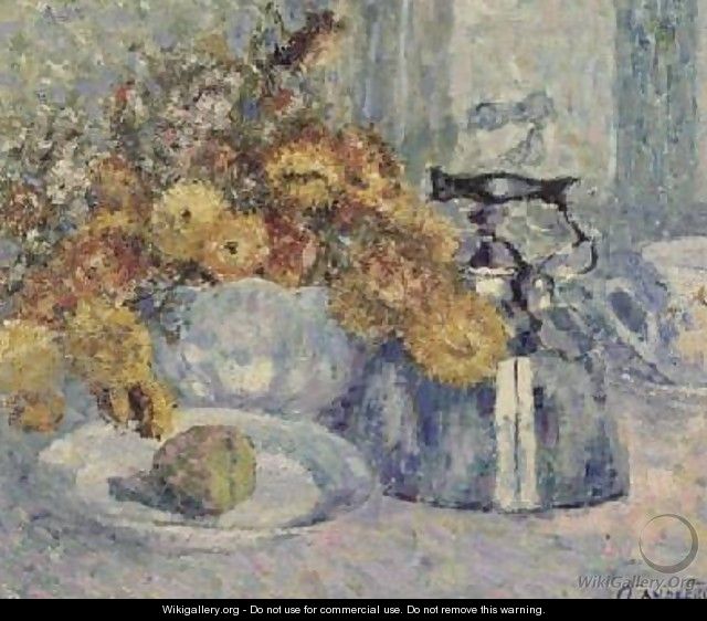 Still Life with Flowers - Gaston van Landechem