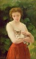 Country Girl and her Kitten - Charles Landelle