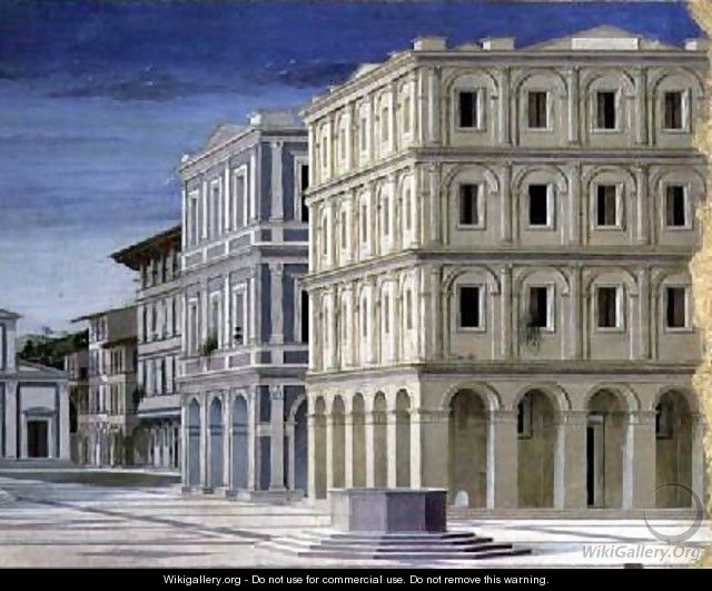 View of an Ideal City or The City of God - (attr. to) Laurana, Luciano