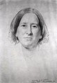 First Study for the Portrait of George Eliot Mary Ann Evans 1819-1880 - Samuel Laurence