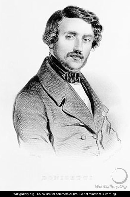 Portrait of Gaetano Donizetti 1797-1848 Italian composer - Carel Christian Anthony Last