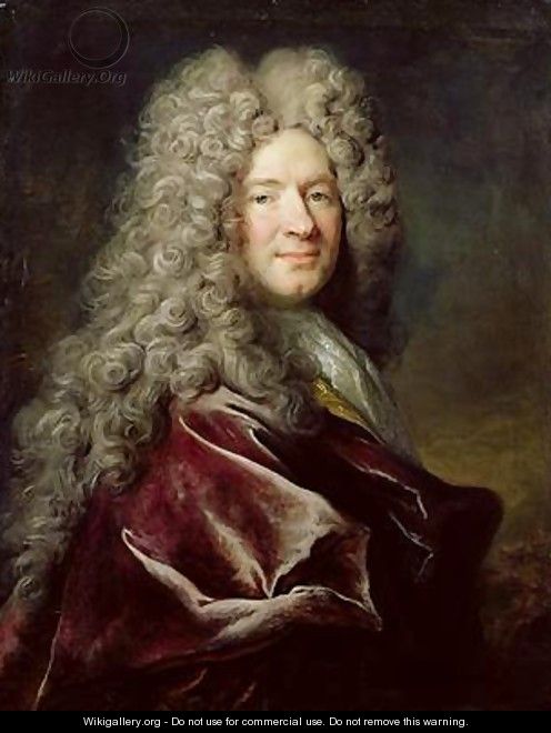 Portrait of a Man Wearing a Violet Robe - Nicolas de Largilliere