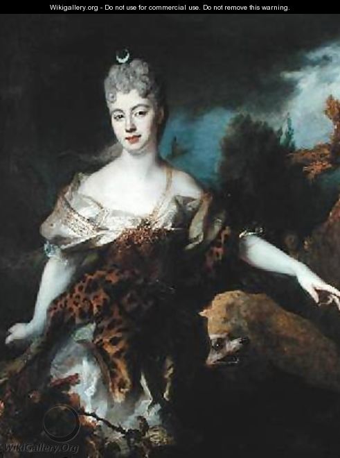 Portrait of Mademoiselle de Barral as Diana - Nicolas de Largilliere