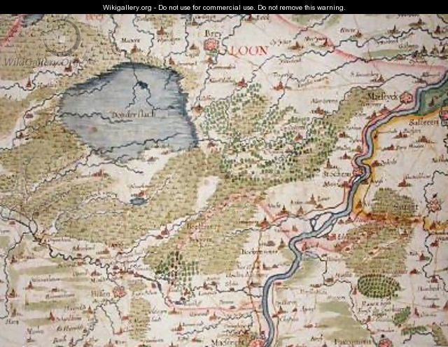Map of Flanders at the time of the Thirty Years war 1618-48 - Arnold Florent van Langren