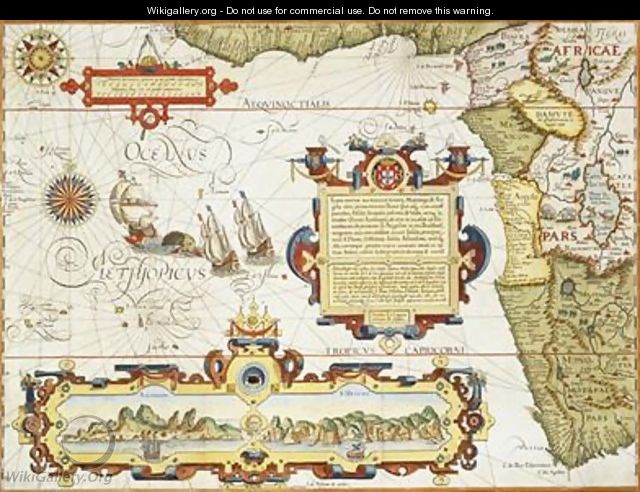 Map of West African coastline - Arnold Florent van Langren