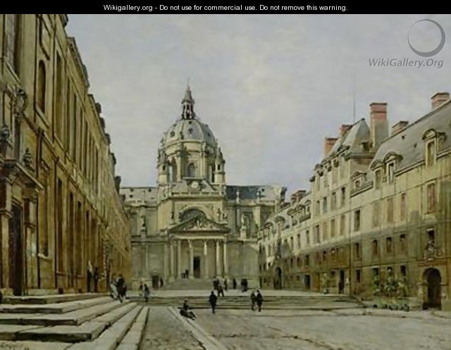 The Courtyard of the Old Sorbonne - Emmanuel Lansyer