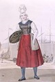 Traditional costume of a fish seller of Dieppe - (after) Lante, Louis-Marie