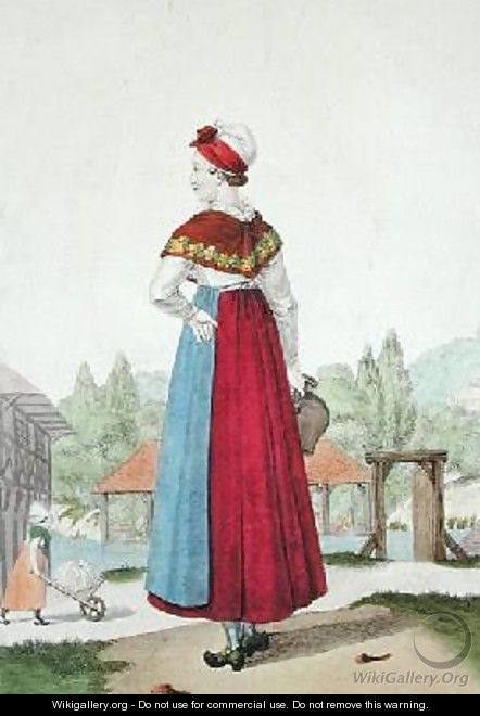 Traditional costume of Lisieux - (after) Lante, Louis-Marie