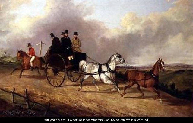 Gentlemen in a horse drawn buggy - George Henry Laporte