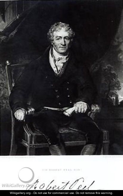Portrait of Sir Robert Peel 1788-1850 - (after) Lawrence, Sir Thomas