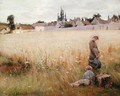 Children in a Field - Henri Alphonse Laurent-Desrousseaux