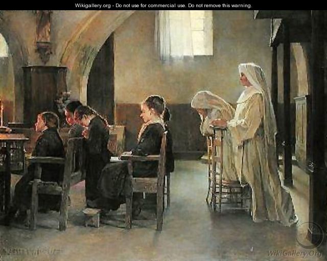 The Eve of the First Communion - Henri Alphonse Laurent-Desrousseaux