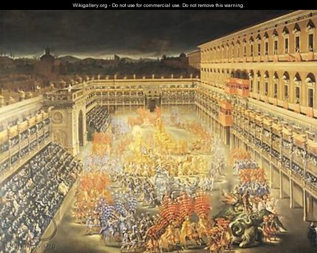 Festival in Honour of Queen Christina 1626-89 Of Sweden at the Palazzo Barberini - Filippo Lauri
