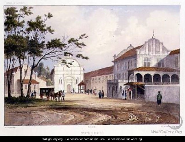 States House at Malacca - (after) Lauvergne, Barthelemy