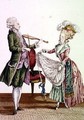 A gentleman playing the violin while a lady dances - (after) Le Clerc, Pierre Thomas